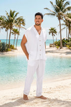 Camisa sin mangas blanca cuello solapa Anaia, foto 5