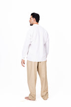 Camisa manga larga blanca cuello V Anaia, foto 3