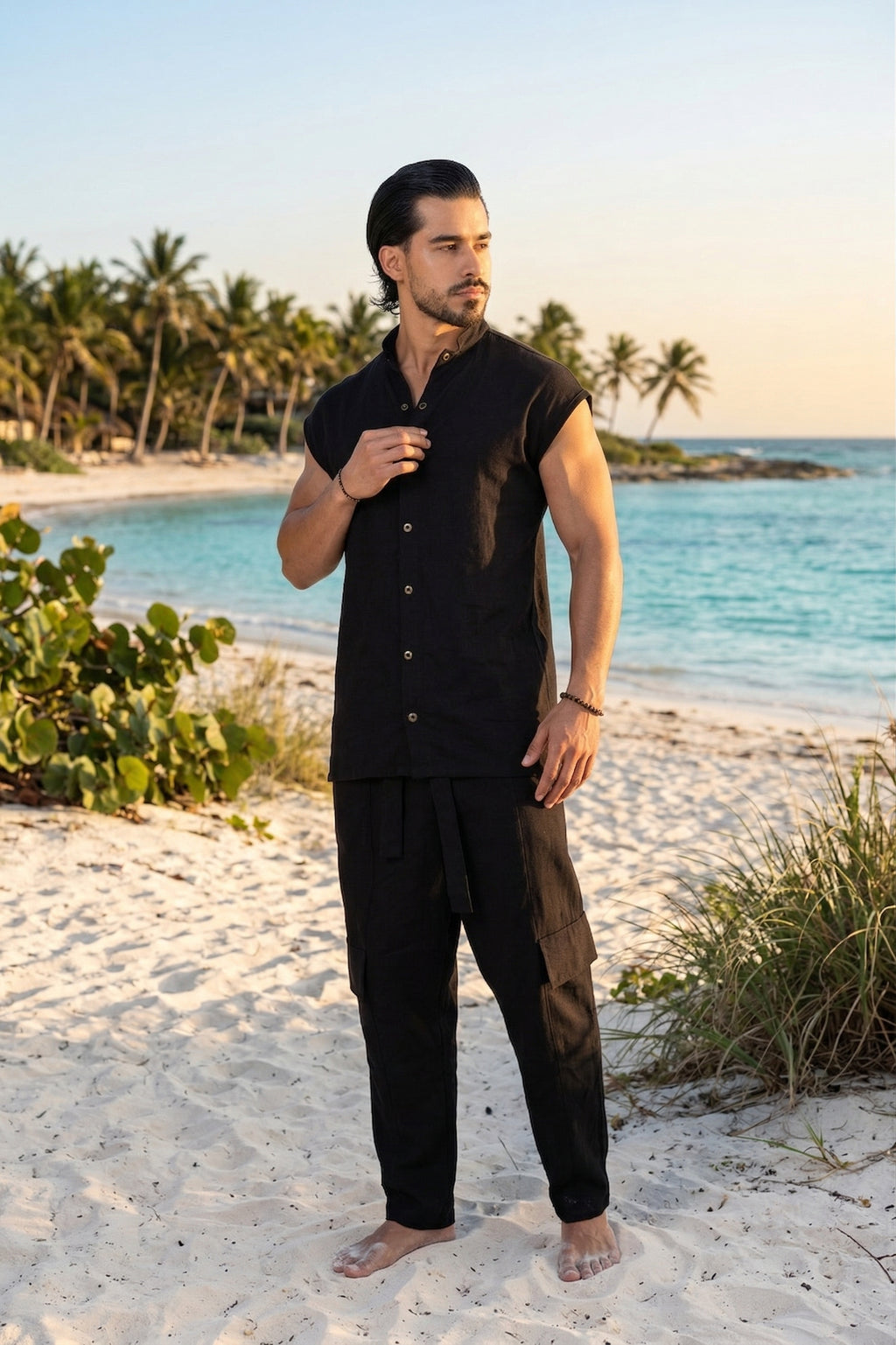 Camisa sin mangas cuello mao Anaia, foto 10