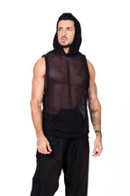 Camiseta de malla negra con capota Anaia, foto 4