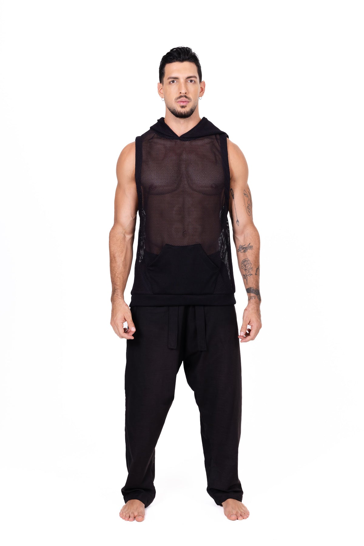 Camiseta de malla negra con capota Anaia, foto 1