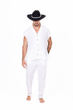 Camisa sin mangas blanca cuello solapa Anaia, foto 3