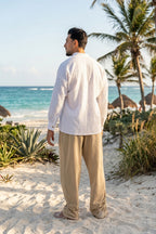 Camisa manga larga blanca cuello V Anaia, foto 5