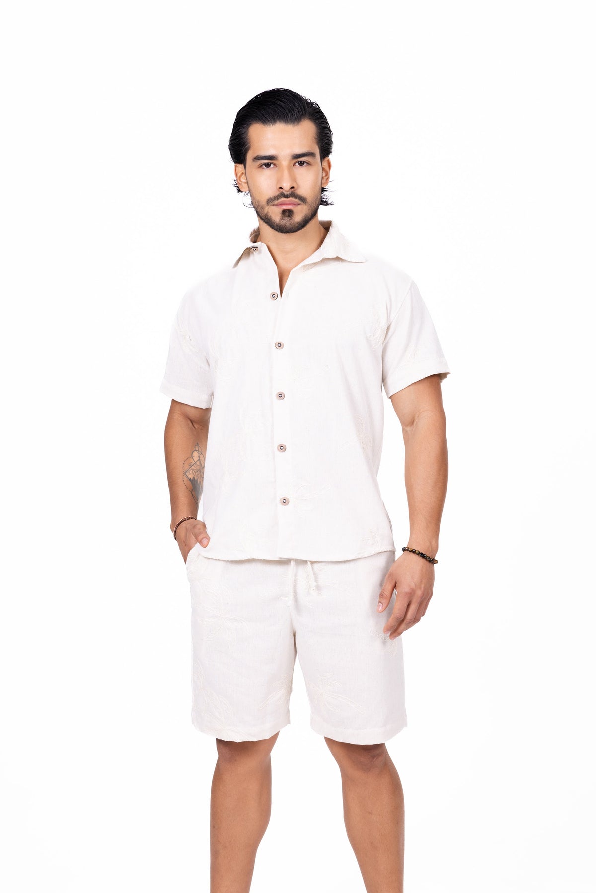 Camisa manga corta crema Anaia, foto 1