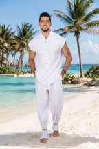 Pantalón blanco con puño en el tobillo Anaia, foto 6