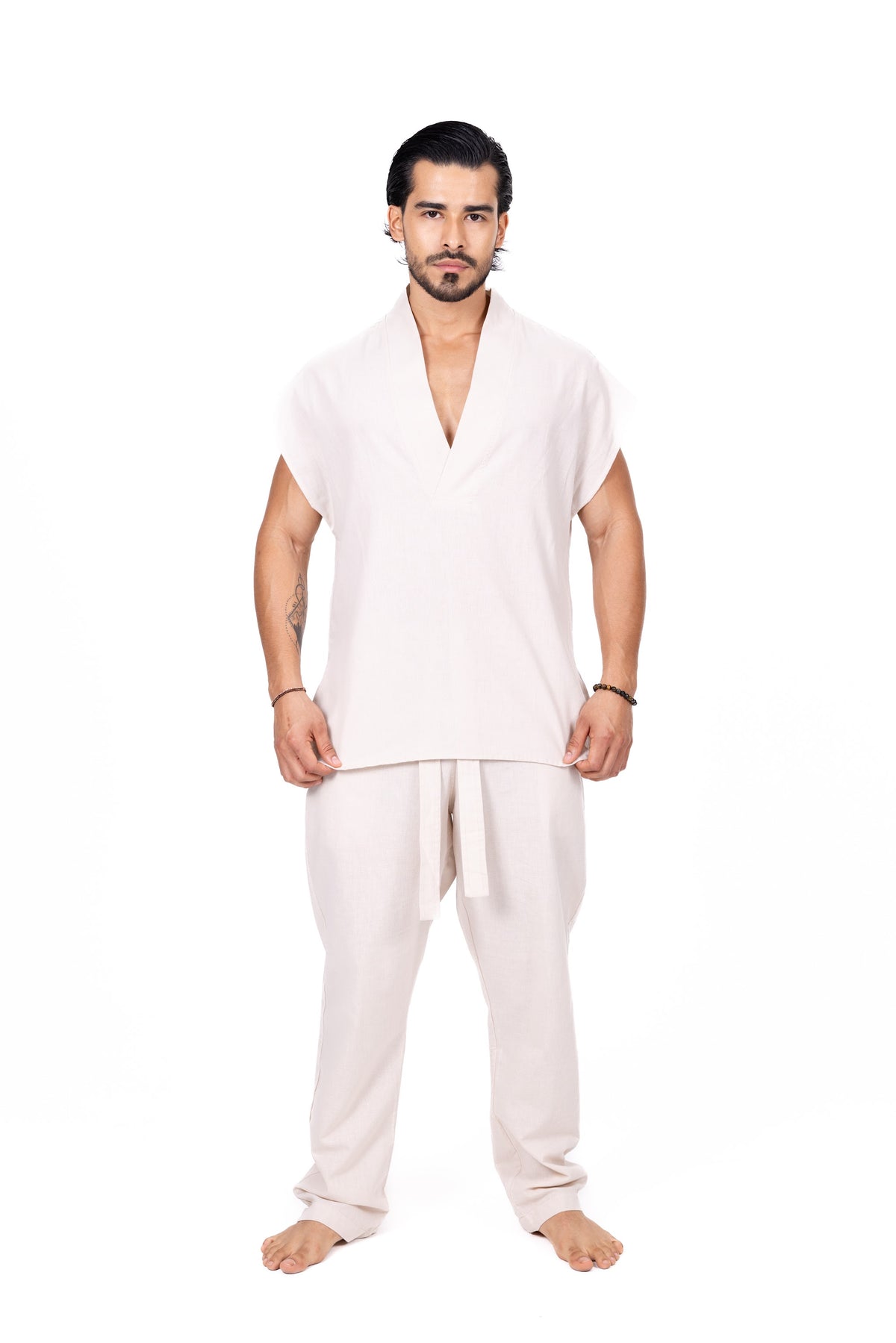 Pantalón Gary crema Anaia, foto 4