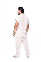 Camiseta sin mangas crema cuello V Anaia, foto 4