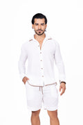 Camisa manga larga blanca con ribete bordado Anaia, foto 1