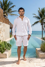 Camisa manga larga blanca con ribete bordado Anaia, foto 5