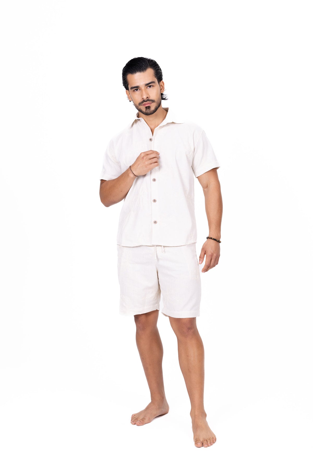 Camisa manga corta crema Anaia, foto 2